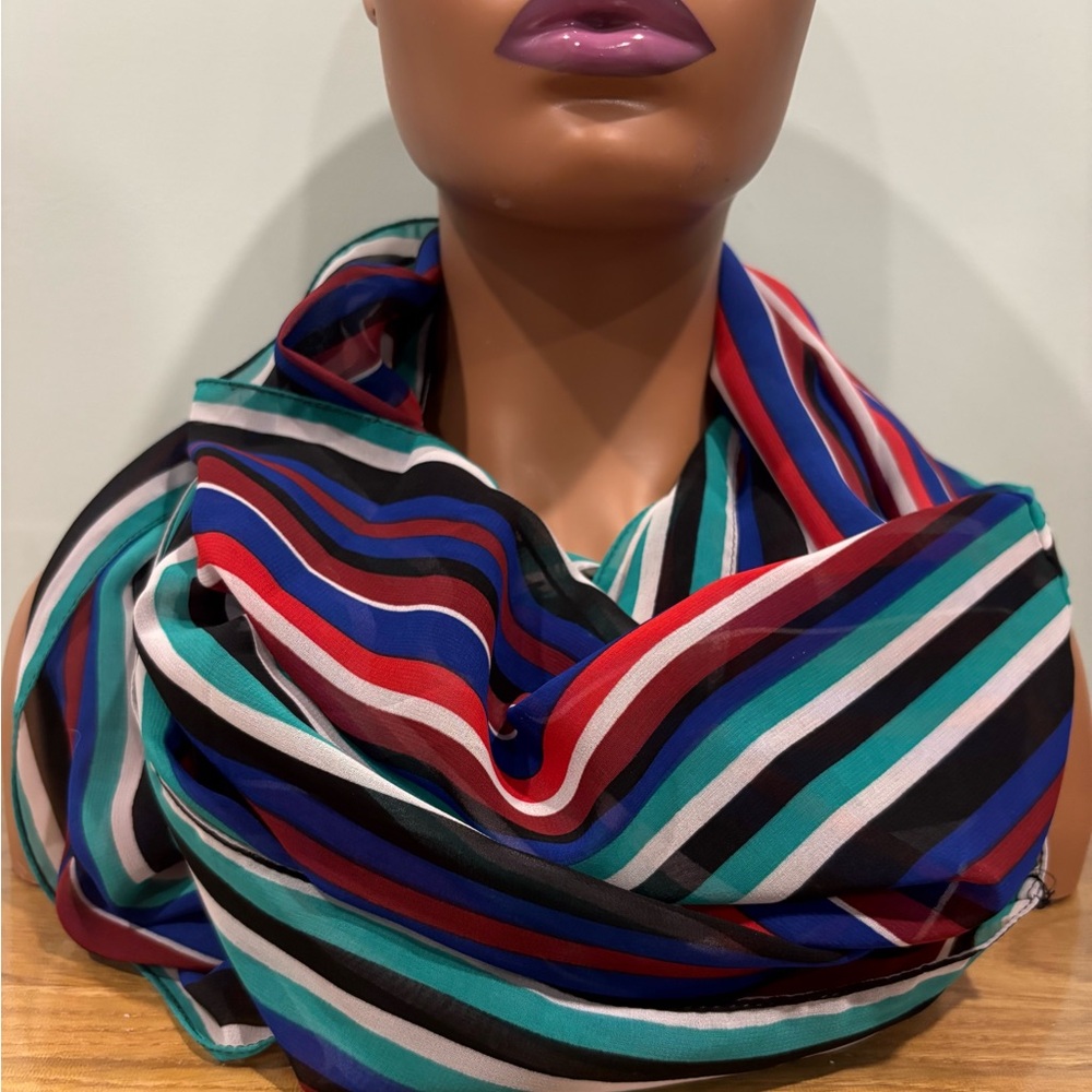 Calvin Klein Vibrant Striped Scarf
